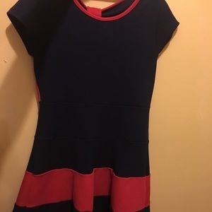 Dark blue and red dress
